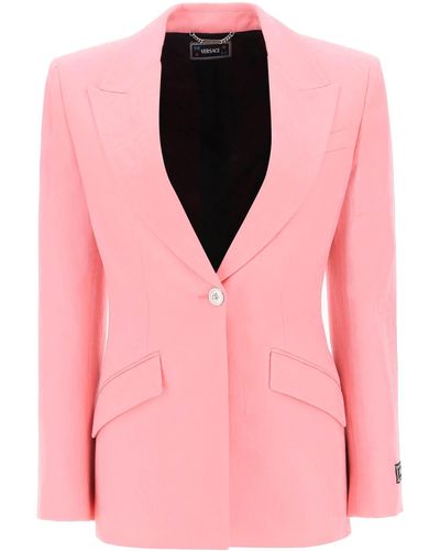 Versace Giacca Monopetto ' Allover' - Rosa