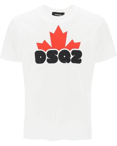 DSquared² T-shirt stampata Cool Fit - Bianco