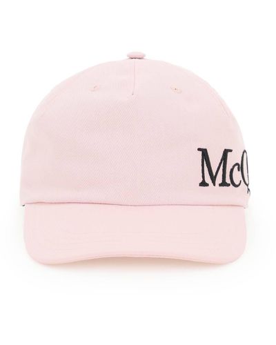Alexander McQueen Oversized Logo Baseball Cap - Pink
