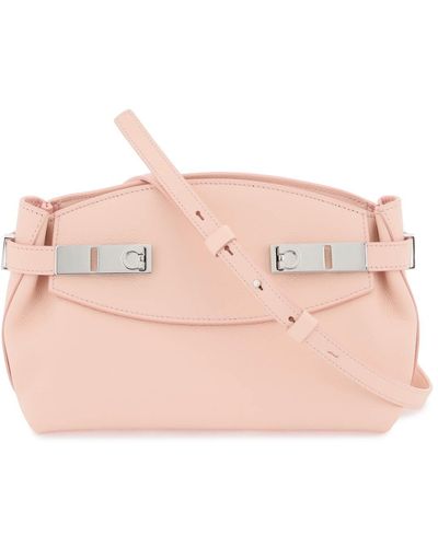Ferragamo Small Hug Pouch With Removable Strap - Pink