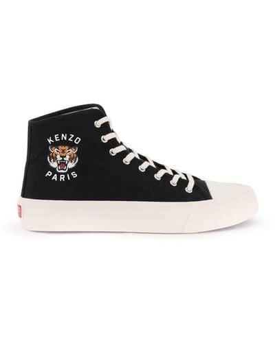 KENZO Canvas High-Top Trainers - White