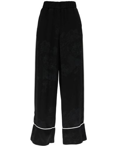 Off-White c/o Virgil Abloh Piped-trim Pyjama Trousers - Black