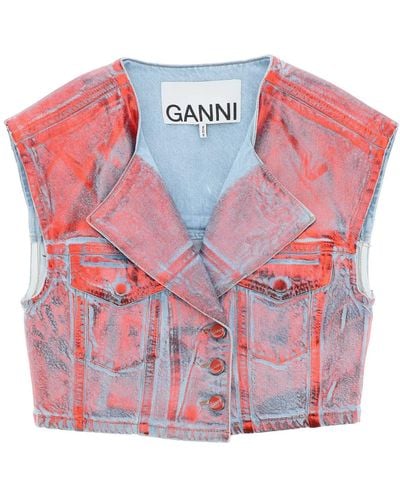 Ganni Gilet Cropped - Rosa