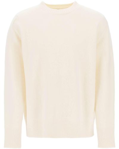 OAMC Wool Sweater With Jacquard Logo - Natural