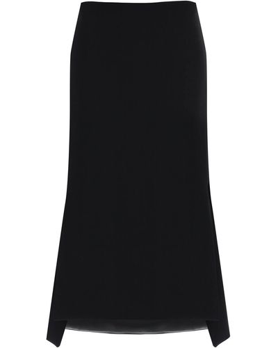 Sportmax "adelfi Midi Skirt With - Black