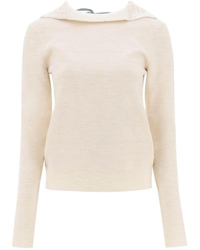Fendi Wool Turtleneck Sweater - White