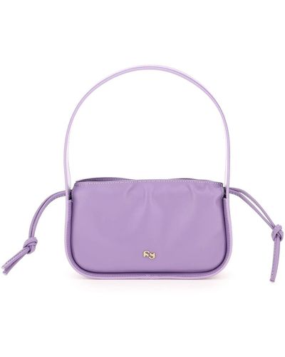 Yuzefi Leather Mini Scrunch Bag - Purple