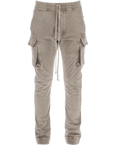 Rick Owens Stretch Denim Cargo Trousers - Grey