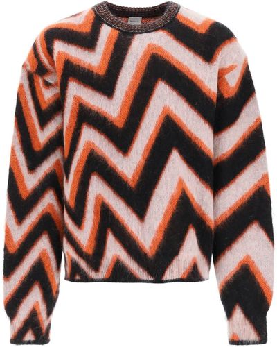 Paul Smith Zigzag Mohair-blend Sweater - Multicolor