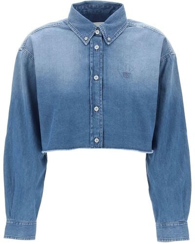 Givenchy Camicia Cropped - Blu