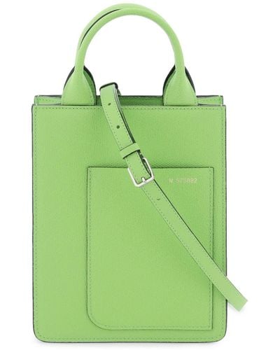 Valextra Mini 'boxy' Tote Bag - Green