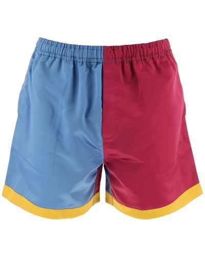 Bode Champ Color Block Shorts - Red