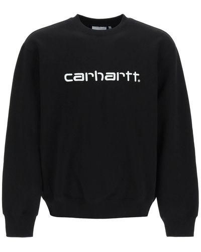 Carhartt Crew-neck Sweatshirt With Logo Embroidery - Black