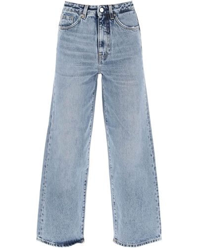 Totême Cropped Flare Jeans - Blue