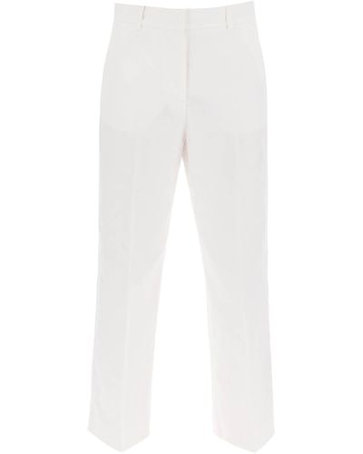 Weekend by Maxmara Trousers With Zirconia Embell - White