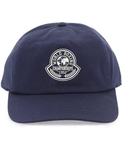 Moncler "Baseball Cap With College-Style Logo - Blue