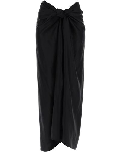 Totême Toteme "Satin Skirt With Bow Detail" - Black