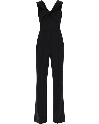 Roland Mouret Jumpsuit With Twisted Neckline - Black