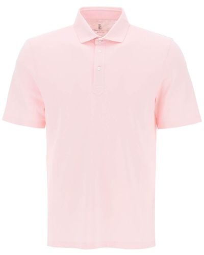 Brunello Cucinelli Polo Shirt With French Collar - Pink
