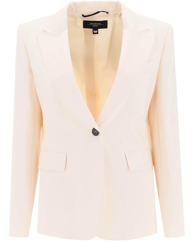 Weekend by Maxmara 'Valda' Single-Breasted Jacket - Natural