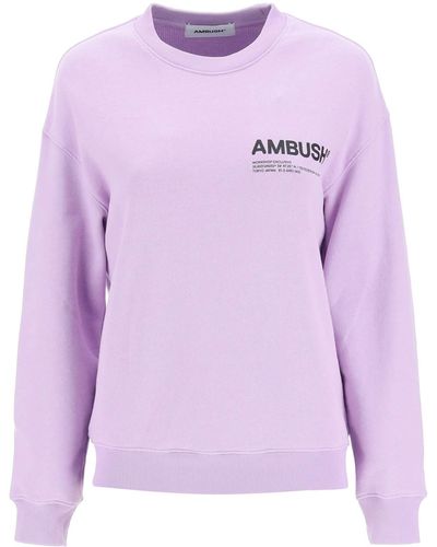 Ambush Workshop Logo Sweatshirt - Purple