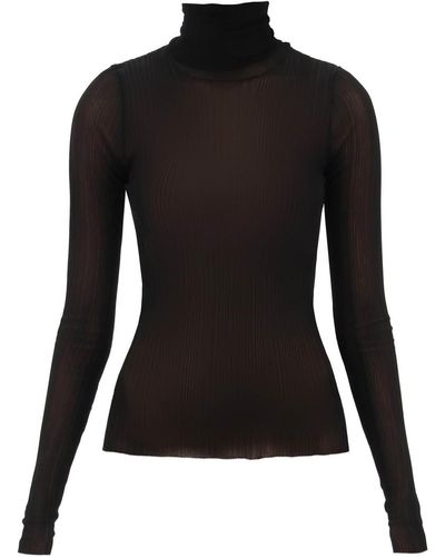 Givenchy Dolcevita in maglia trasparente - Nero