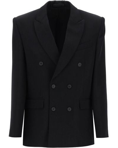 Wardrobe NYC Double-Breasted Blazer - Black