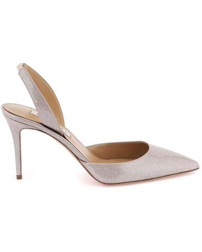 Aquazzura 'so Nude' 85 Slingback Pumps - White