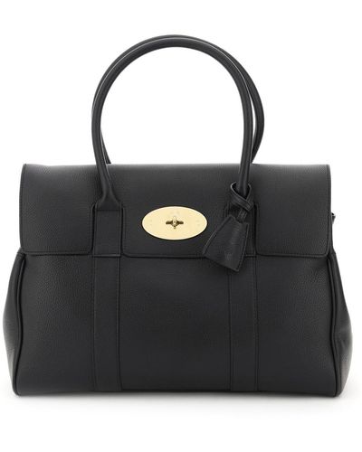 Mulberry Grained Leather Bayswater Bag - Black