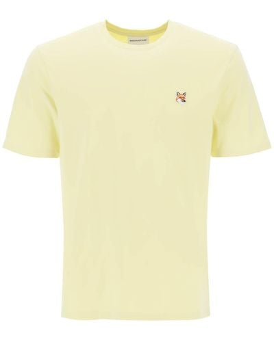 Maison Kitsuné Maison Kitsune Fox Head T-Shirt - Yellow