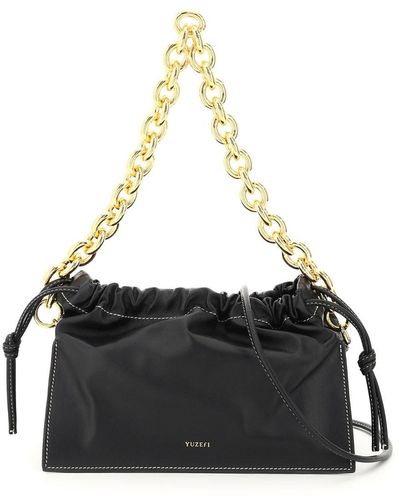 Yuzefi Bom Leather Bucket Bag - Black