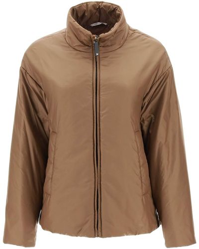 Max Mara The Cube 'matisse' Jacket With Cameluxe Padding - Brown