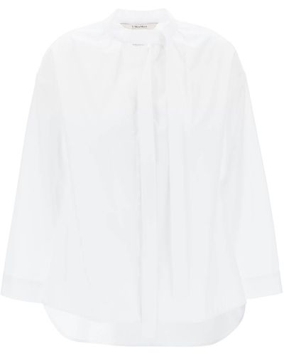 Max Mara Camicia Filippa con lavallière - Bianco