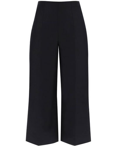 Marni wide-legged Cropped Trousers With Flared - Blue