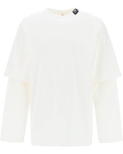 OAMC T-shirt multistrato a maniche lunghe - Bianco