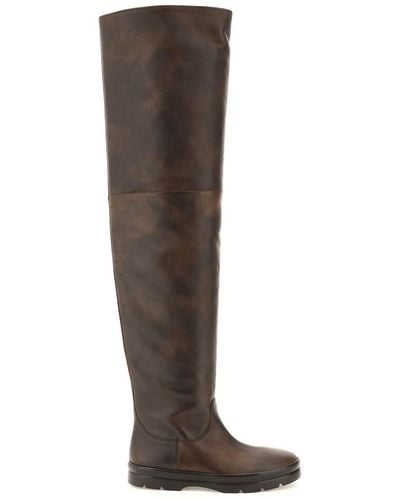 The Row Billie Over-the-knee Boots - Brown