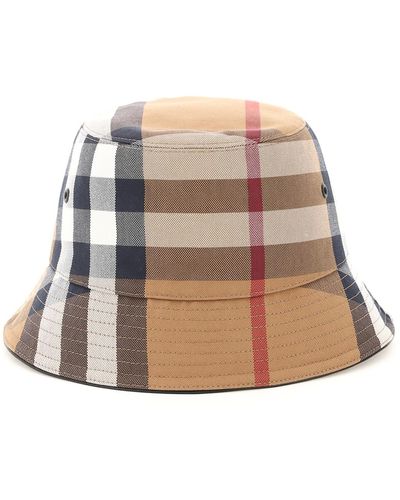 Burberry CAPPELLO BUCKET IN TELA CHECK - Multicolore