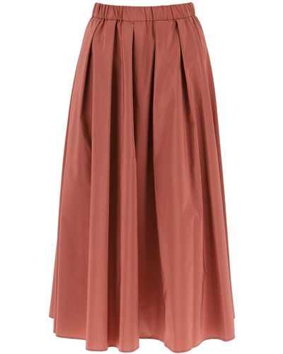 Weekend by Maxmara Egidio Taffeta A-line Skirt - Orange