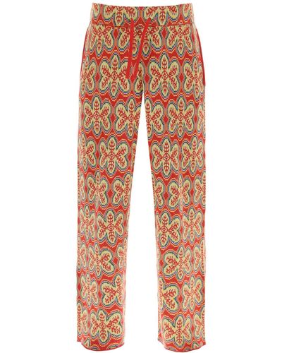 Bode 'dream State' Knit sweatpants - Red