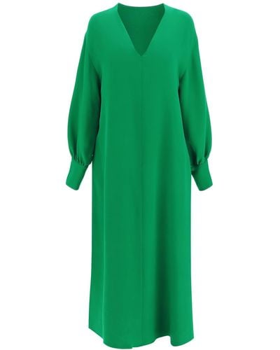 Valentino Silk Cady Couture Kaftan Dress - Green