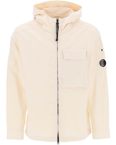 C.P. Company Light Cotton Hooded Jacket - Natural