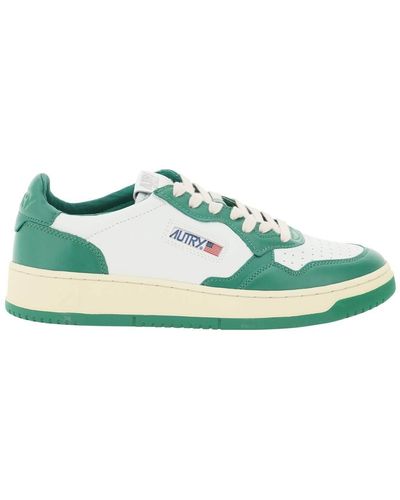 Autry Leather Medalist Low Trainers - Green