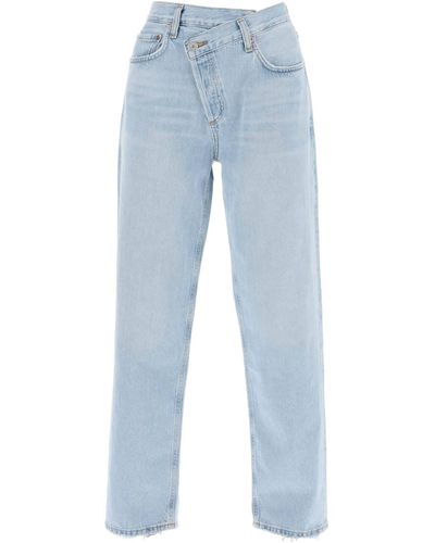 Agolde Jeans Criss Cross Con Chiusura Incrociata - Blu
