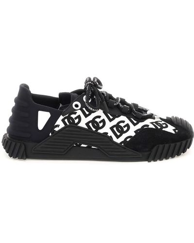 Dolce & Gabbana Ns1 Sneakers With Print - Black