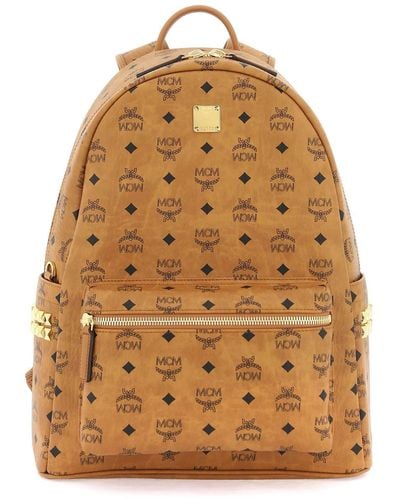 MCM Stark Backpack With Studs - Brown