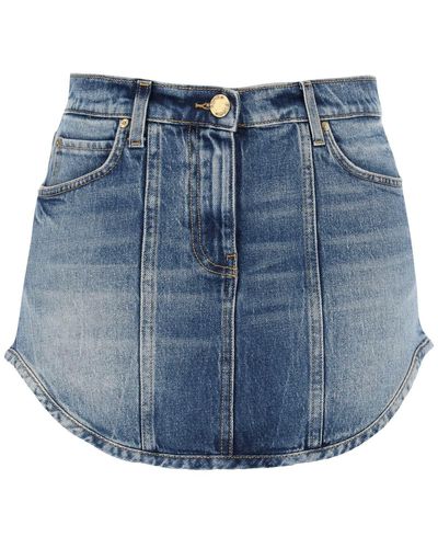 Pinko Denim Mini Skirt From Mis - Blue