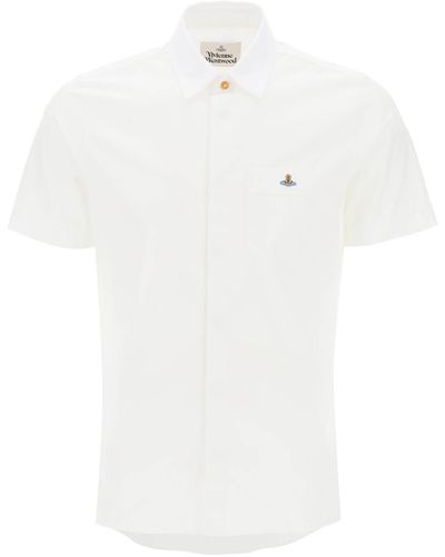 Vivienne Westwood Camicia manica corta slim fit - Bianco