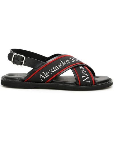 Alexander McQueen Logo Sandals - Black