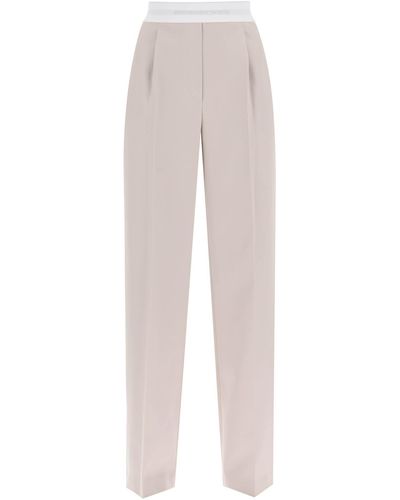 Alexander Wang Straight-Cut Pants With Contrasting Logo Band - Multicolour