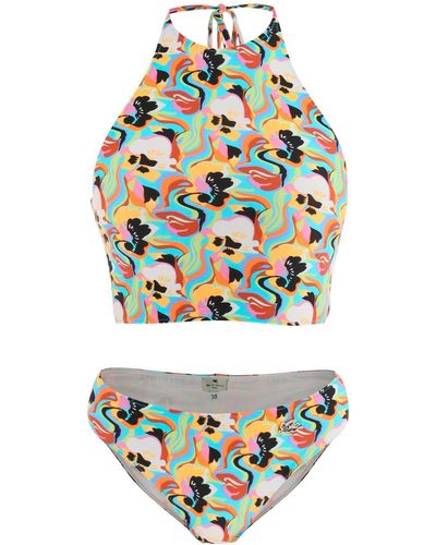 Etro Multicolored Floral Bikini Set - Gray